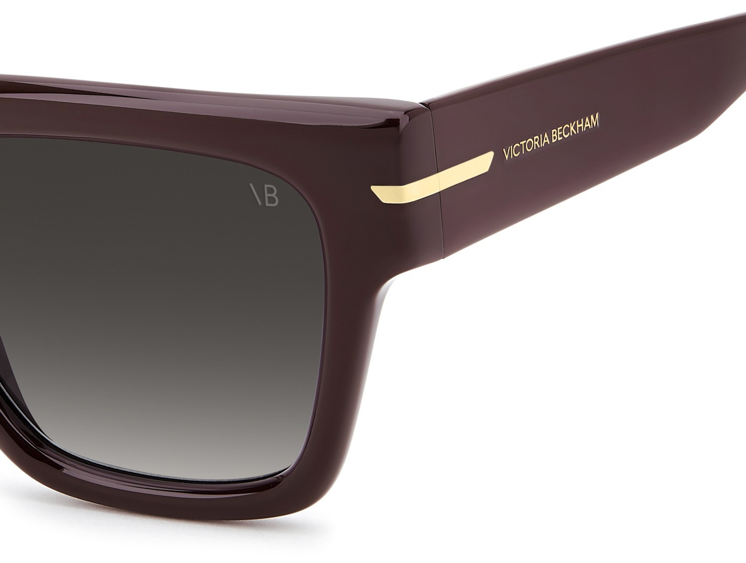 Sunglasses Victoria Beckham Vb 7004/S 208888 LHF 9O color burgundy 2 shape square lenses dark grey shaded
