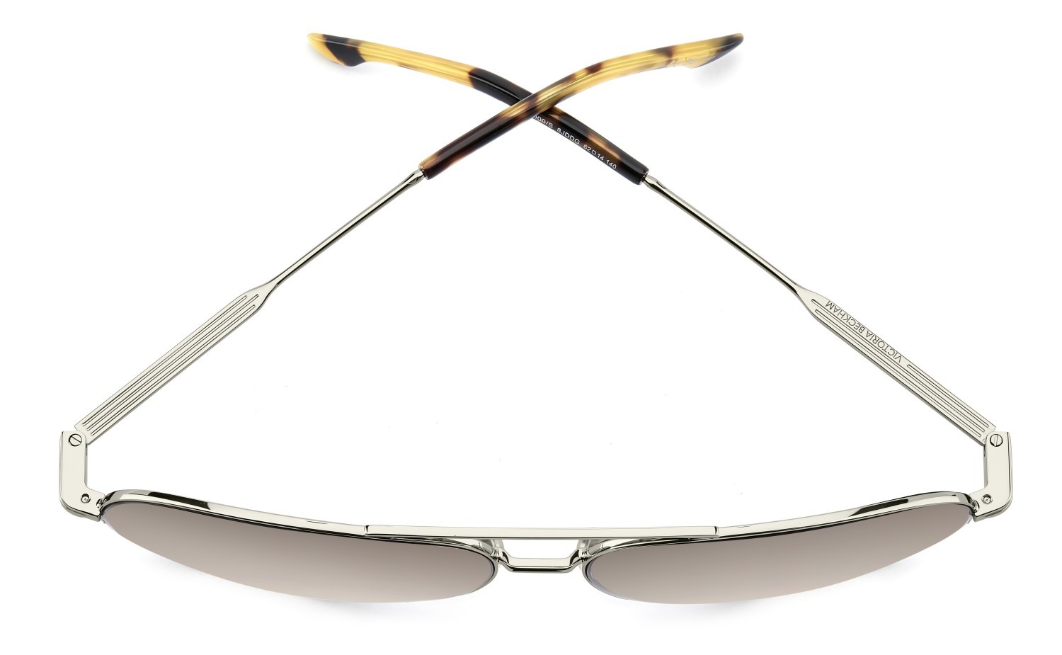 Sunglasses Victoria Beckham Vb 1000/S 208889 8JD DG color palladium havana shape aviator lenses violet shaded