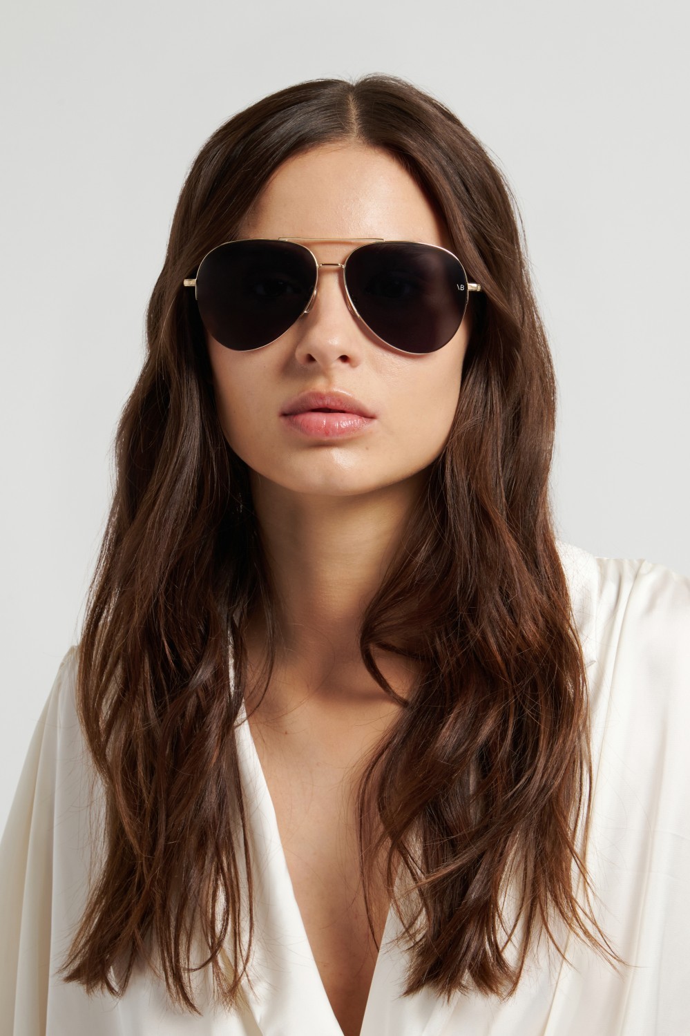 Sunglasses Victoria Beckham Vb 1000/S 208889 RHL IR color gold black 2 shape aviator lenses grey