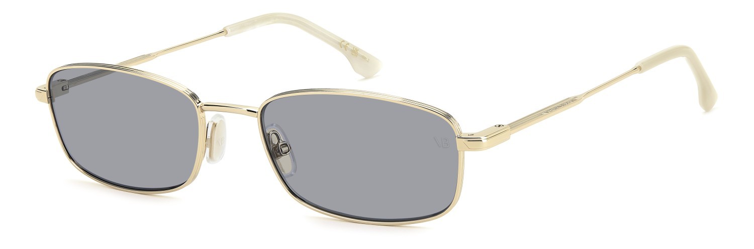Sunglasses Victoria Beckham Vb 1001/S 208890 GBN IR color gold white marble shape rectangle lenses grey