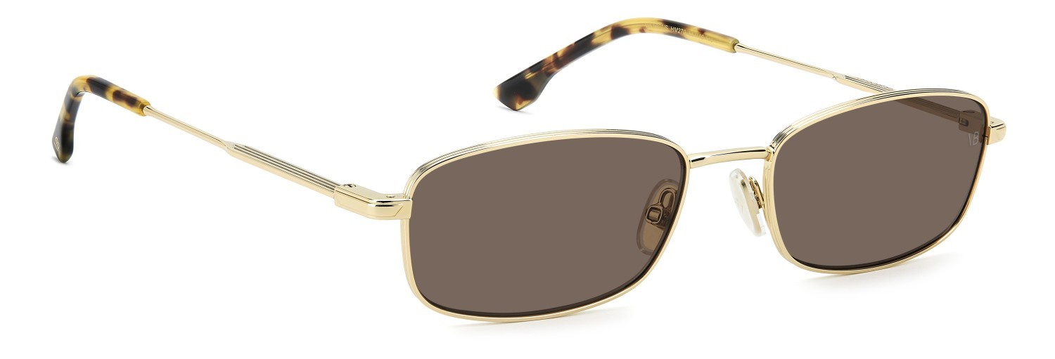 Sunglasses Victoria Beckham Vb 1001/S 208890 HM2 70 color gold honey havana shape rectangle lenses brown