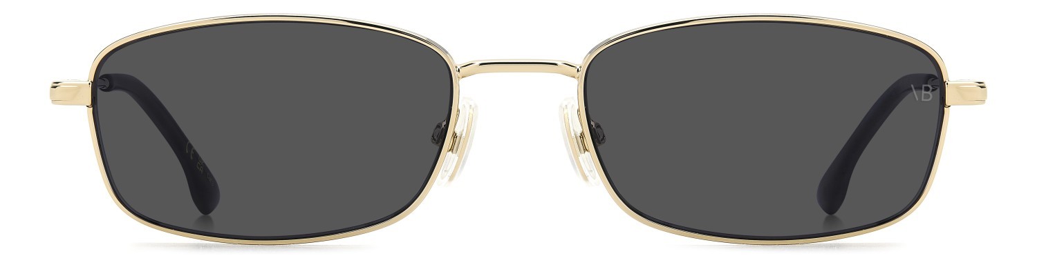 Sunglasses Victoria Beckham Vb 1001/S 208890 RHL IR color gold black 2 shape rectangle lenses grey