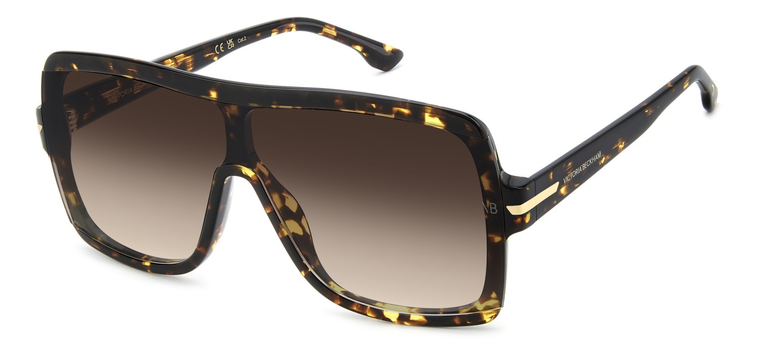 Sonnenbrillen Victoria Beckham Vb 7003/S 208892 086 HA farbe havana form maske gläser brown shaded