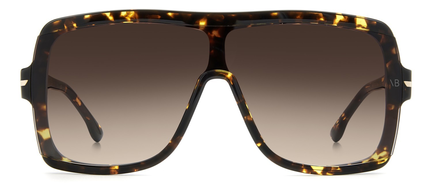 Sonnenbrillen Victoria Beckham Vb 7003/S 208892 086 HA farbe havana form maske gläser brown shaded