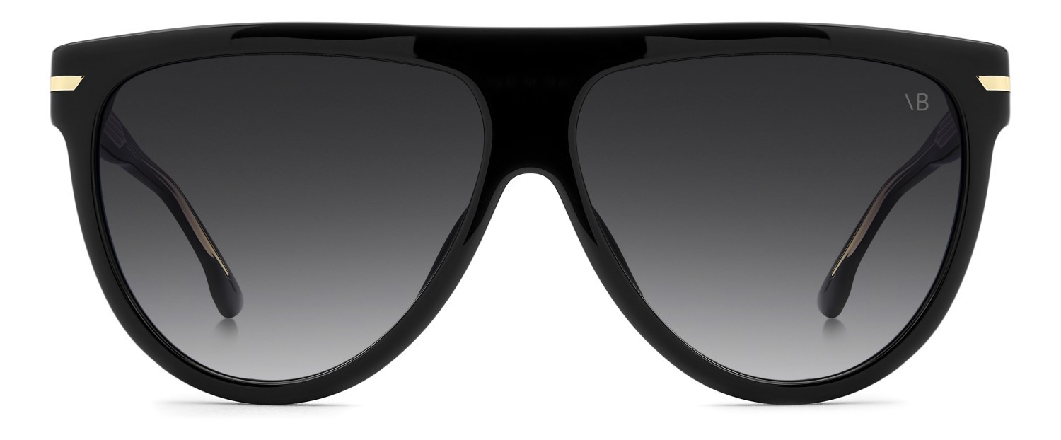 Sunglasses Victoria Beckham Vb 1004/S 208893 807 9O color black shape square lenses dark grey shaded