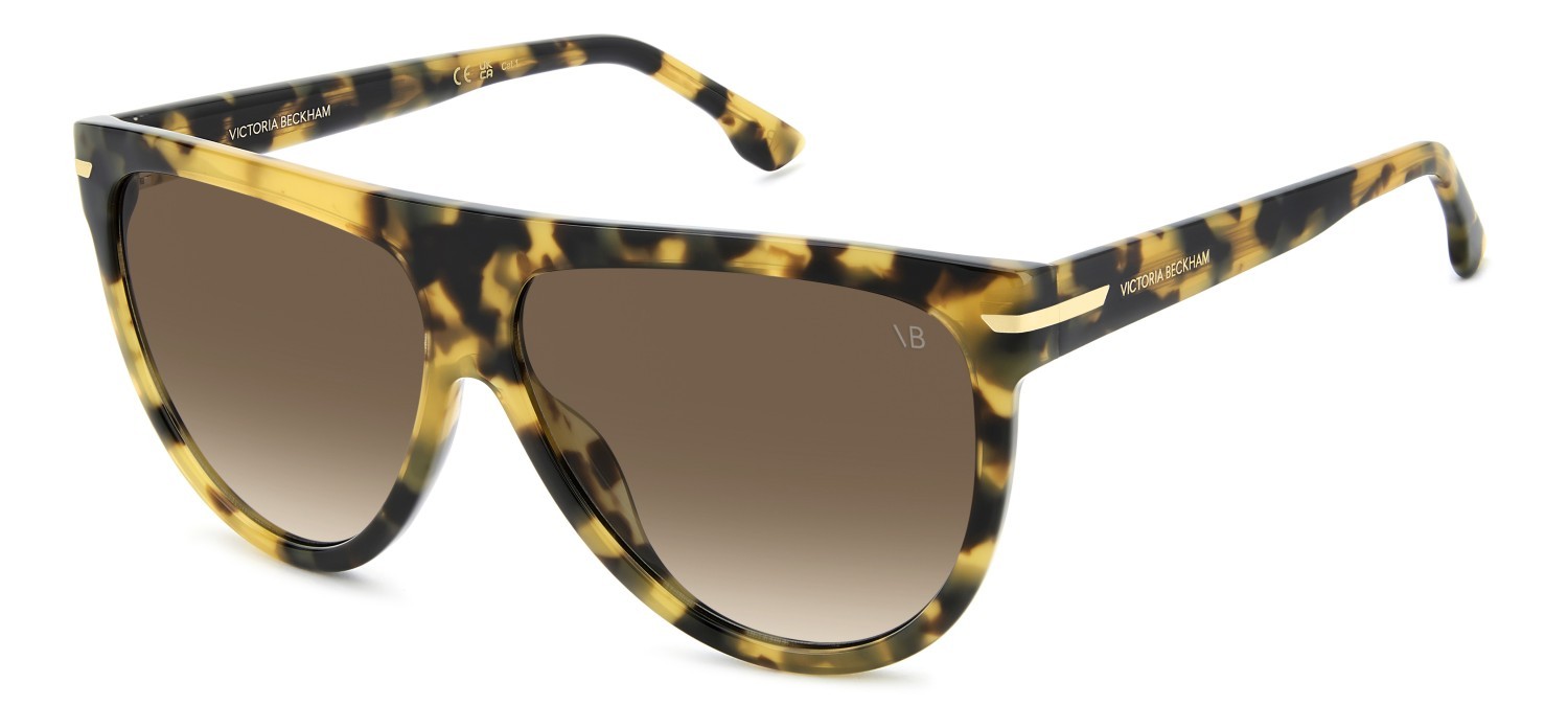 Sunglasses Victoria Beckham Vb 1004/S 208893 EPZ HA color yellow havana shape square lenses brown shaded
