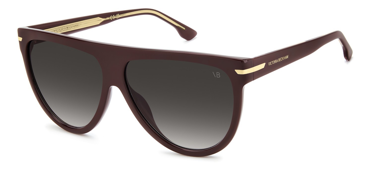 Sunglasses Victoria Beckham Vb 1004/S 208893 LHF 9O color burgundy 2 shape square lenses dark grey shaded