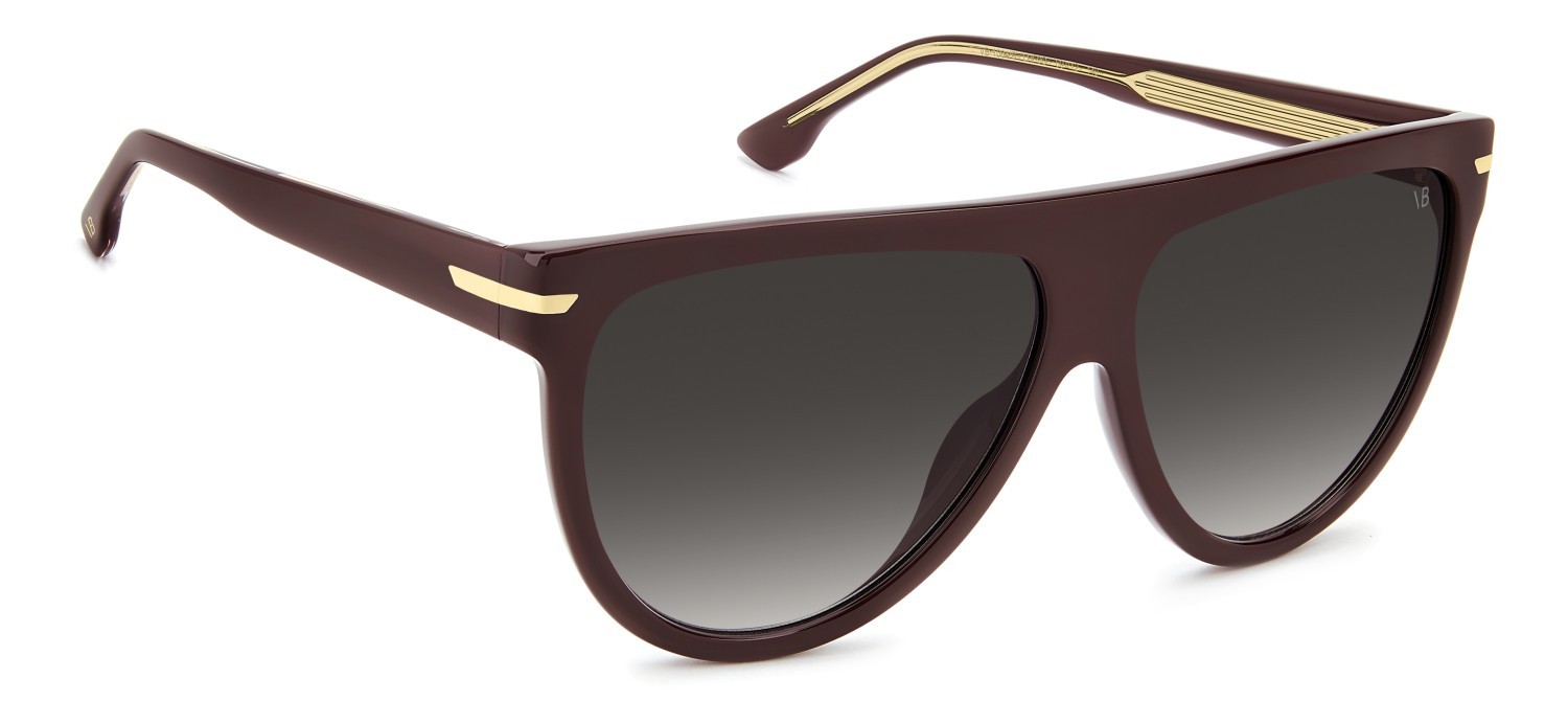 Sunglasses Victoria Beckham Vb 1004/S 208893 LHF 9O color burgundy 2 shape square lenses dark grey shaded