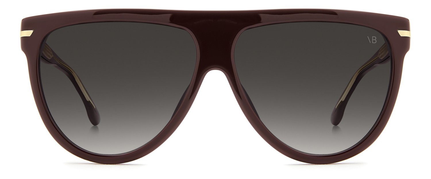 Sunglasses Victoria Beckham Vb 1004/S 208893 LHF 9O color burgundy 2 shape square lenses dark grey shaded