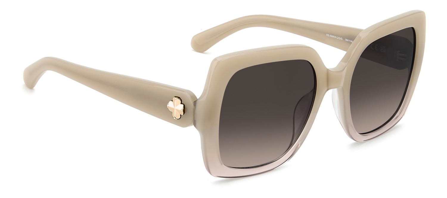 Sunglasses Kate Spade Ks Amaya 2/G 208906 0MY HA color brown shaded beige shape square lenses brown shaded