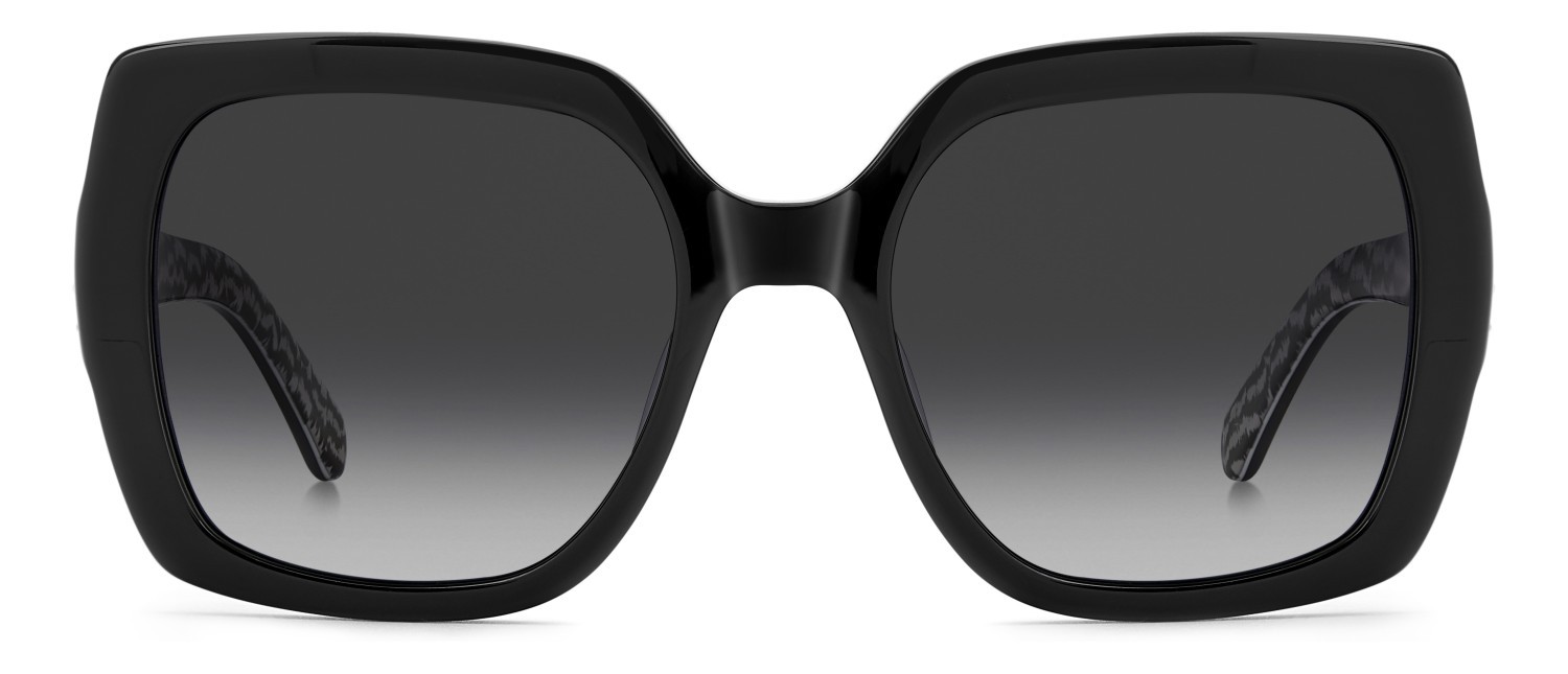 Sunglasses Kate Spade Ks Amaya 2/G 208906 INA WJ color black pattern black shape square lenses grey shaded polarized