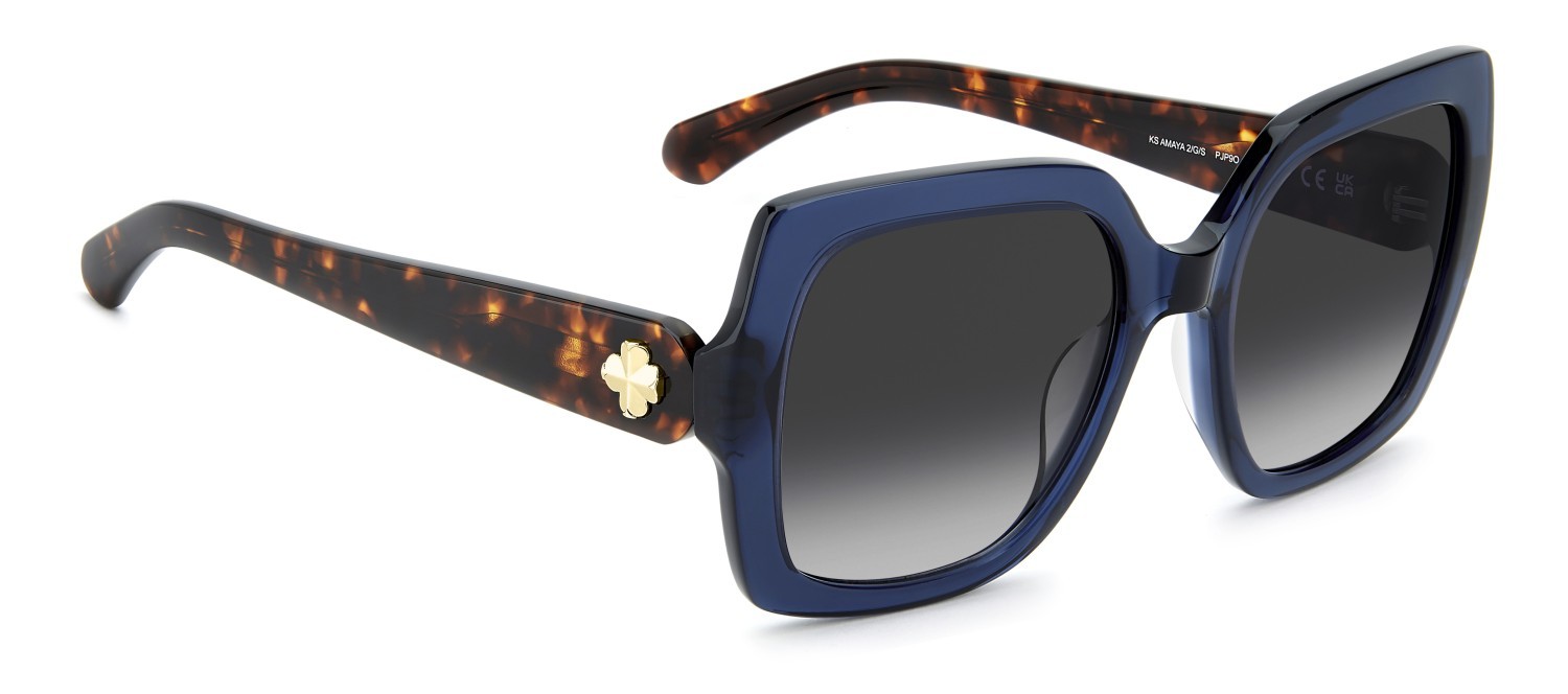 Sunglasses Kate Spade Ks Amaya 2/G 208906 PJP 9O color blue shape square lenses dark grey shaded