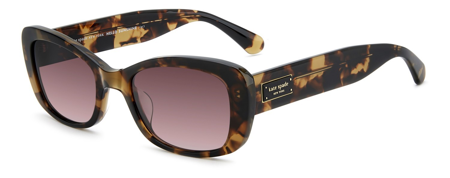 Sunglasses Kate Spade Ks Beryl 2/G 208907 086 3X color havana shape rectangle lenses pink doubleshade