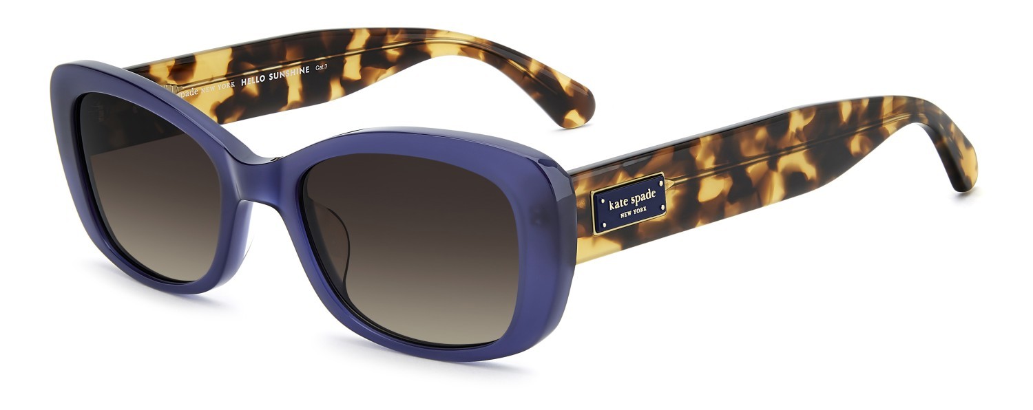 Occhiali da sole Kate Spade Ks Beryl 2/G 208907 PJP HA colore blue forma rettangolare lenti brown shaded