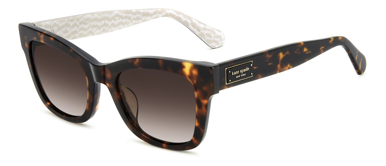 Occhiali da sole Kate Spade Ks Dee 2/G 208909 1NR LA colore havana pattern beige forma quadrato lenti brown shaded polarized