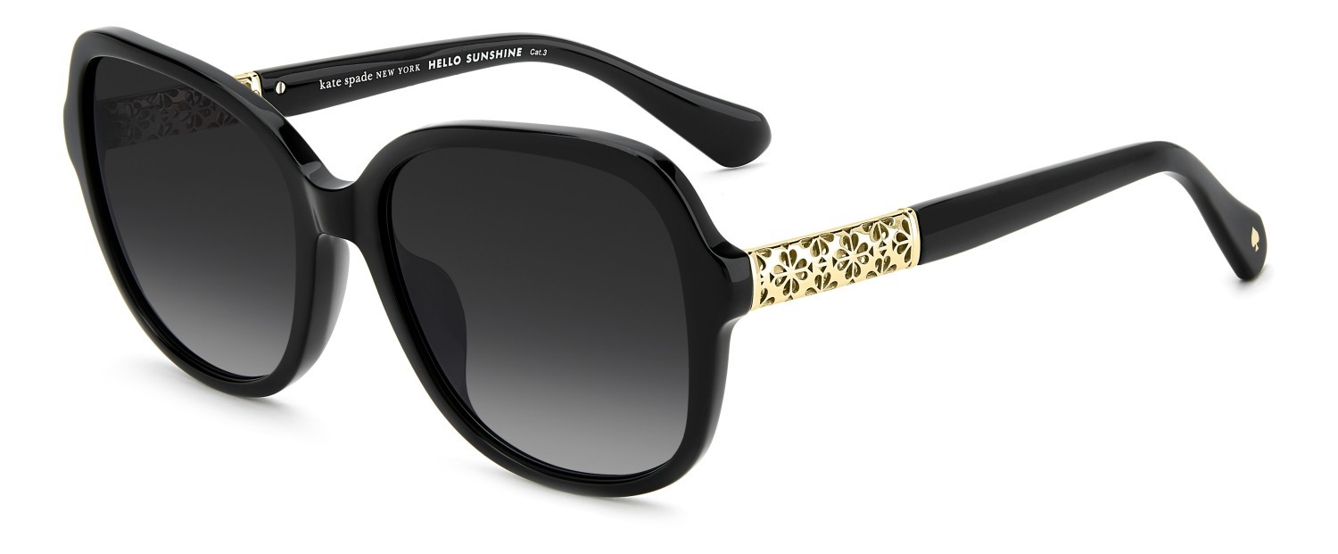 Occhiali da sole Kate Spade Ks Eliza 2/G 208910 807 9O colore black forma rotondo lenti dark grey shaded