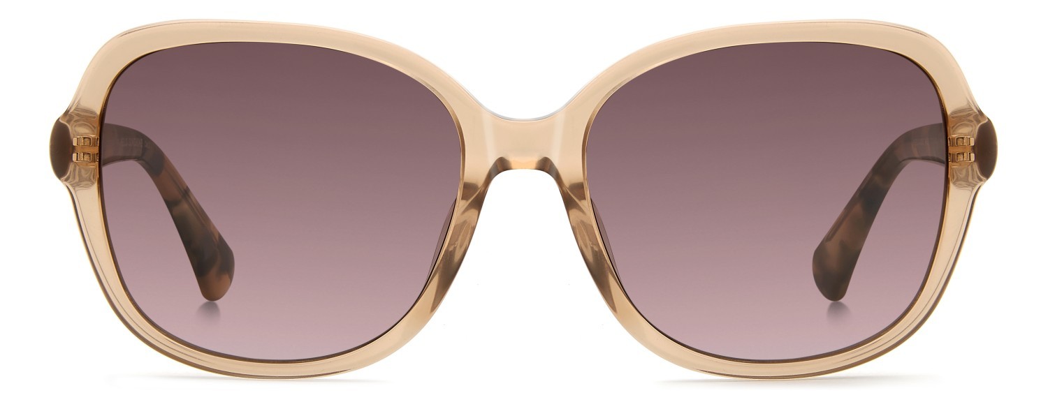 Sunglasses Kate Spade Ks Eliza 2/G 208910 84E 3X color gold beige shape round lenses pink doubleshade