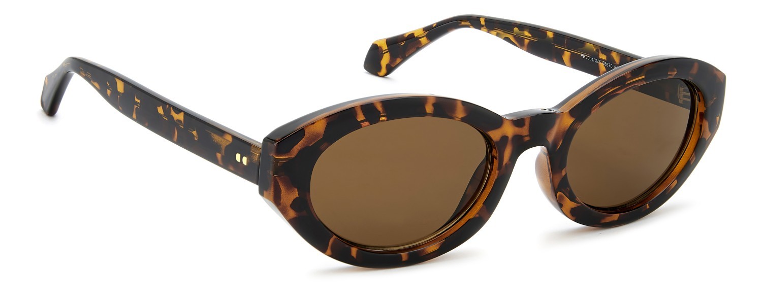 Sunglasses Privé Revaux Pr3004/G 208919 086 70 color havana shape oval lenses brown