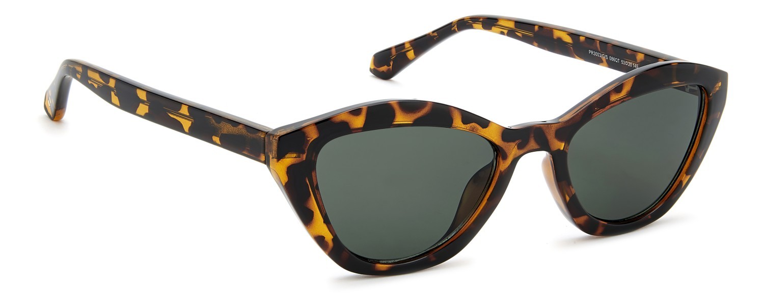 Sunglasses Privé Revaux Pr3003/G 208920 086 QT color havana shape cat eye lenses green