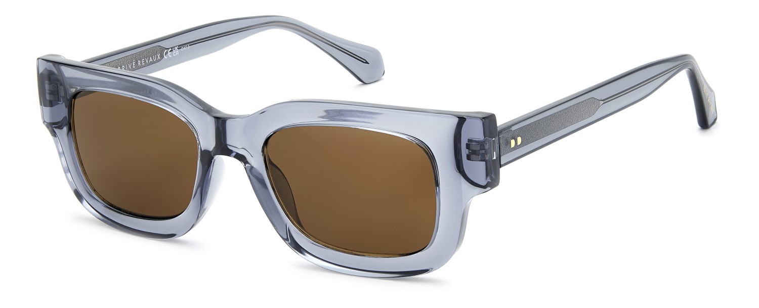 Sunglasses Privé Revaux Pr3006/G 208922 63M 70 color crystal grey shape rectangle lenses brown