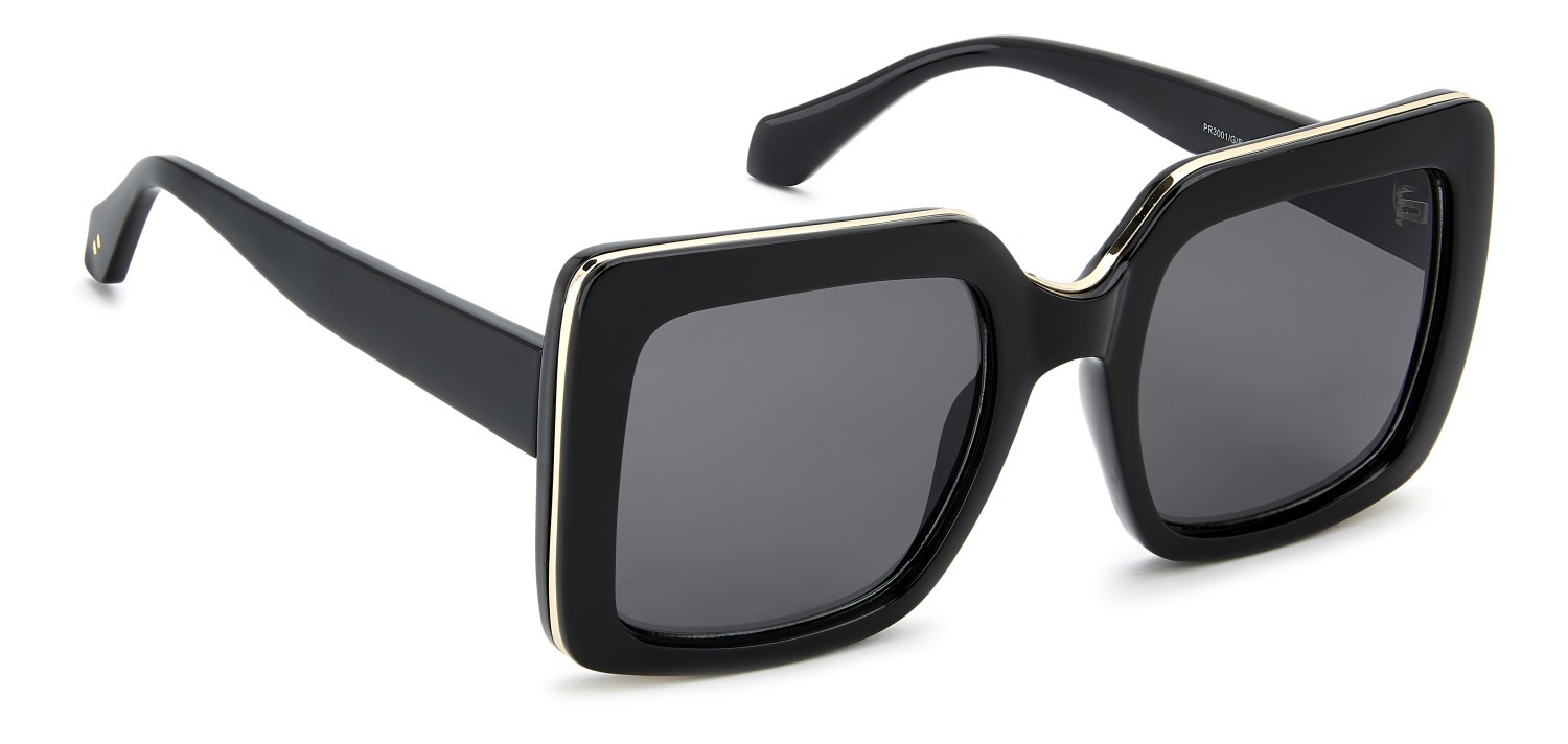 Sunglasses Privé Revaux Pr3001/G 208924 807 IR color black shape square lenses grey