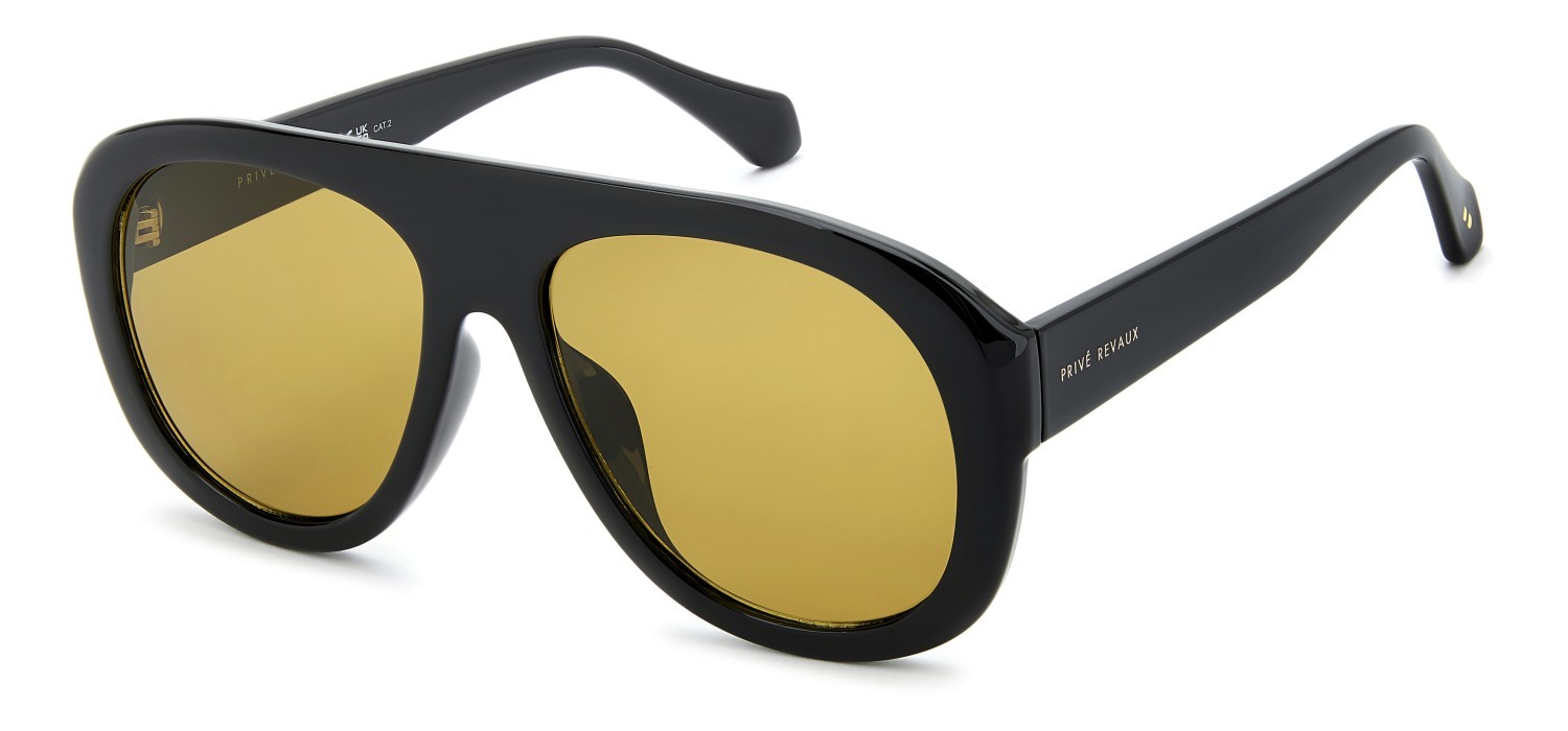 Occhiali da sole Privé Revaux Pr3007/S 208925 71C HO colore black yellow forma aviator lenti yellow