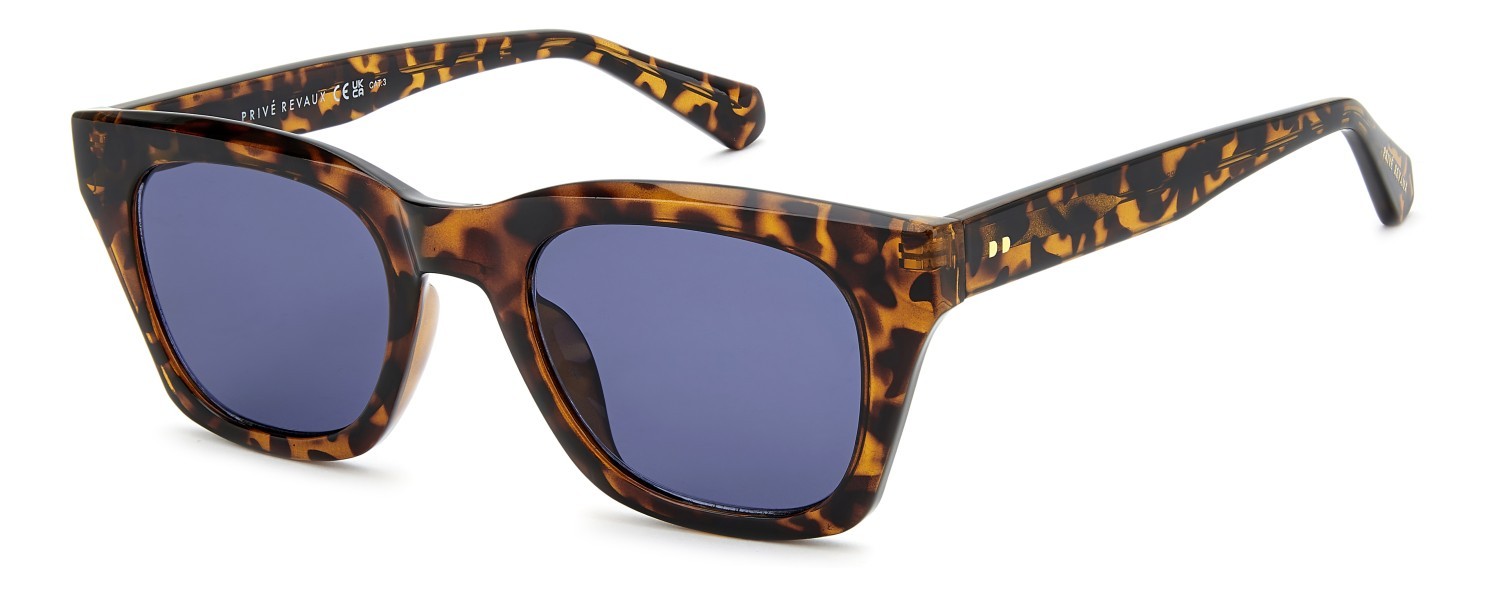 Sunglasses Privé Revaux Pr3009/G 208928 086 KU color havana shape rectangle lenses blue