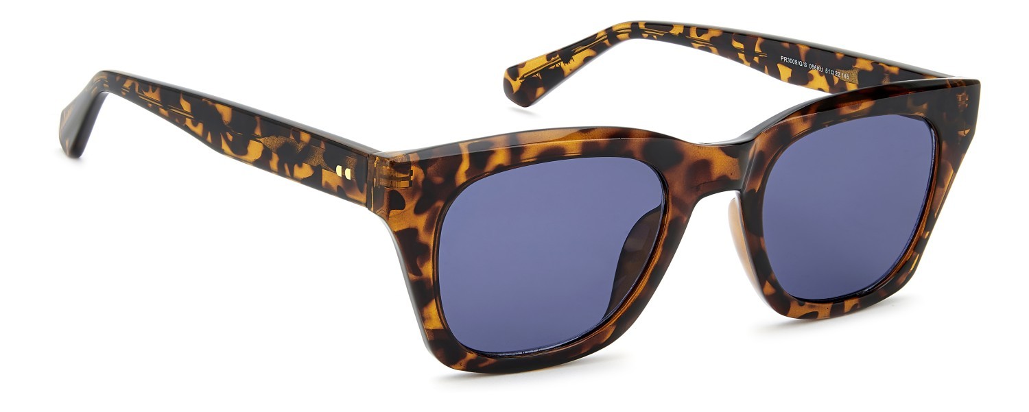 Sunglasses Privé Revaux Pr3009/G 208928 086 KU color havana shape rectangle lenses blue