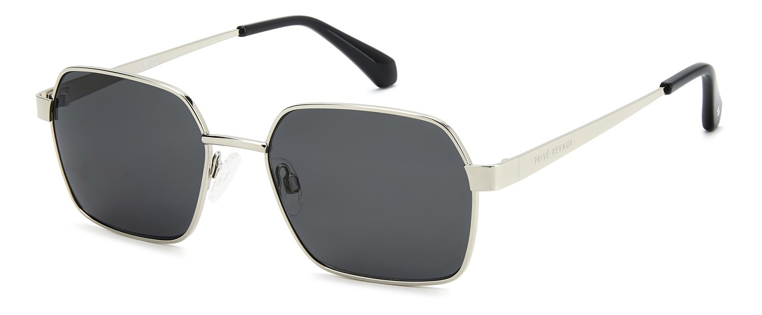 Sunglasses Privé Revaux Pr3010/G 208930 79D IR color silver black shape rectangle lenses grey