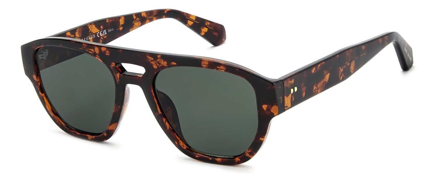 Sunglasses Privé Revaux Pr3011/G 208932 086 QT color havana shape rectangle lenses green