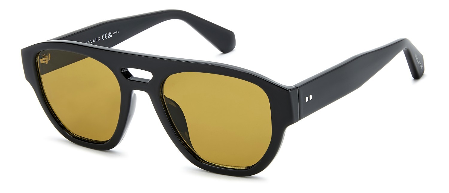 Sunglasses Privé Revaux Pr3011/G 208932 71C HO color black yellow shape rectangle lenses yellow