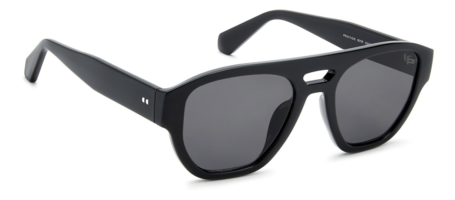 Sunglasses Privé Revaux Pr3011/G 208932 807 IR color black shape rectangle lenses grey