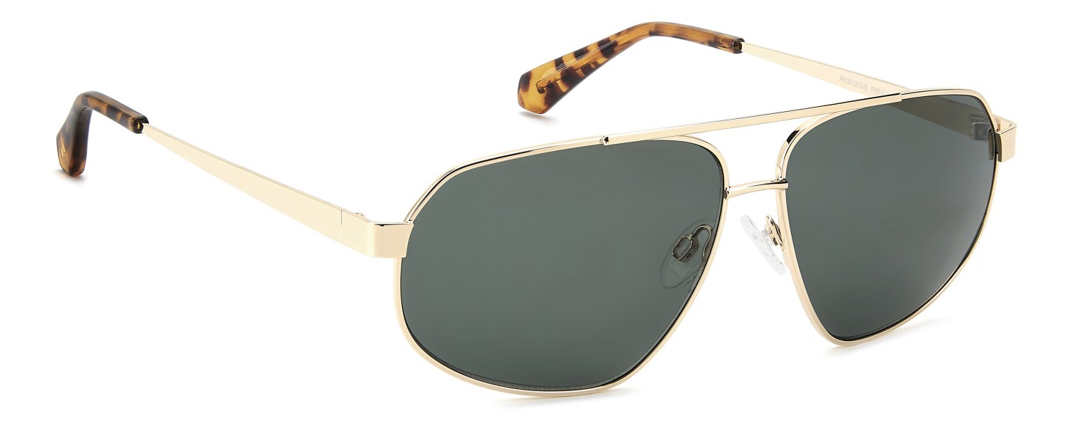 Occhiali da sole Privé Revaux Pr3012/G 208933 PEF QT colore gold green forma rettangolare lenti green