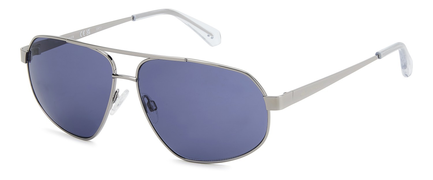Sunglasses Privé Revaux Pr3012/G 208933 SCB KU color silver blue shape rectangle lenses blue