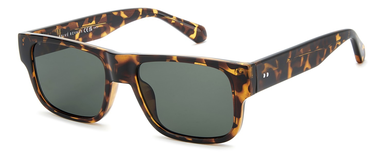 Sunglasses Privé Revaux Pr3013/G 208935 PHW QT color havana green shape rectangle lenses green