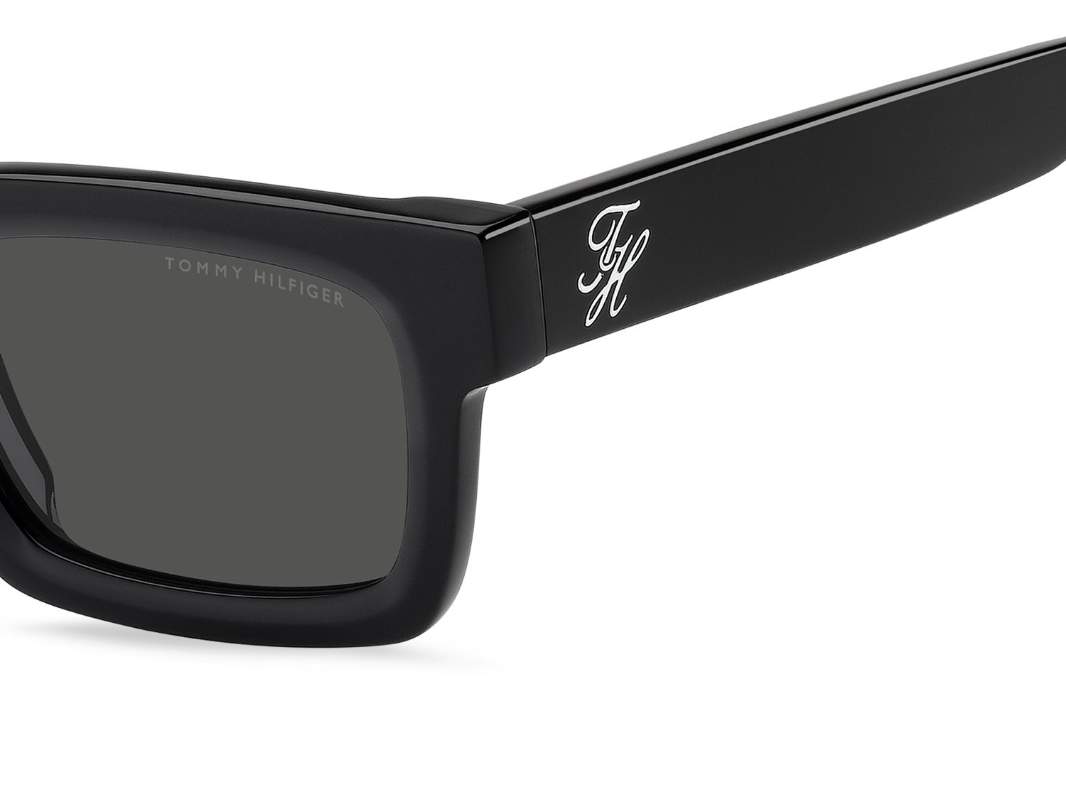 Occhiali da sole Tommy Hilfiger Th 2368/S 208938 807 IR colore black forma rettangolare lenti grey