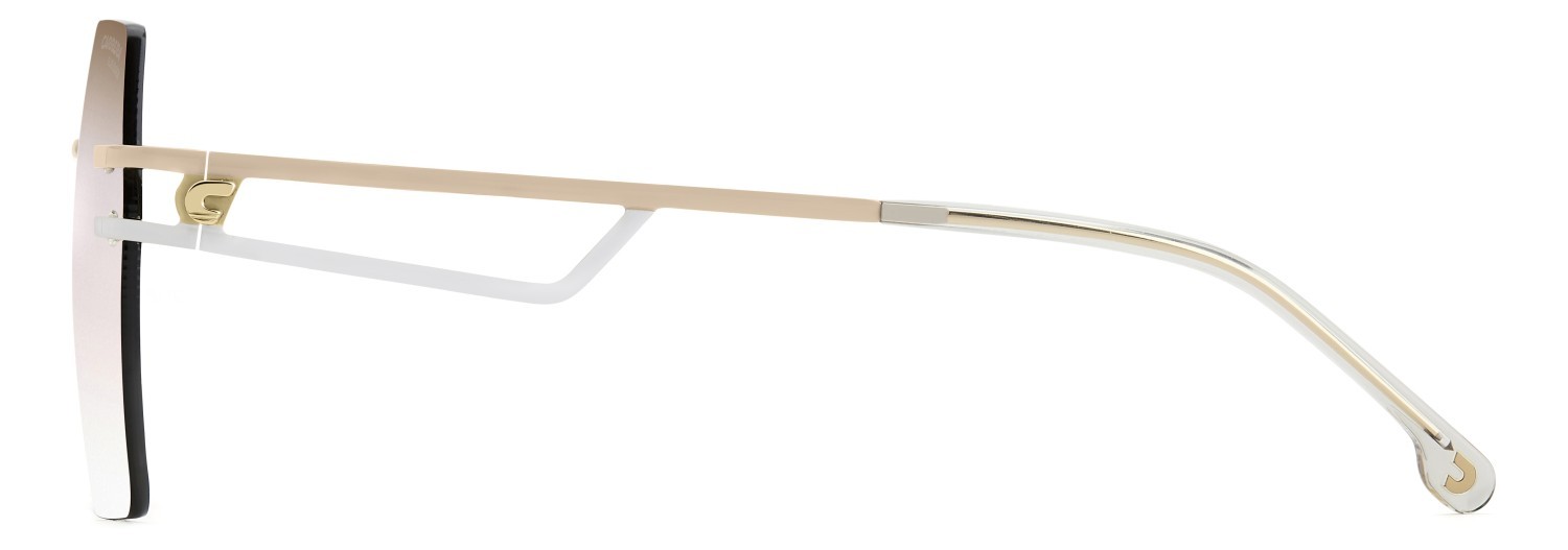 Sonnenbrillen Carrera Ca 3102/S 209041 84E M4 farbe gold beige form rechteckig gläser brown shaded blue absorber