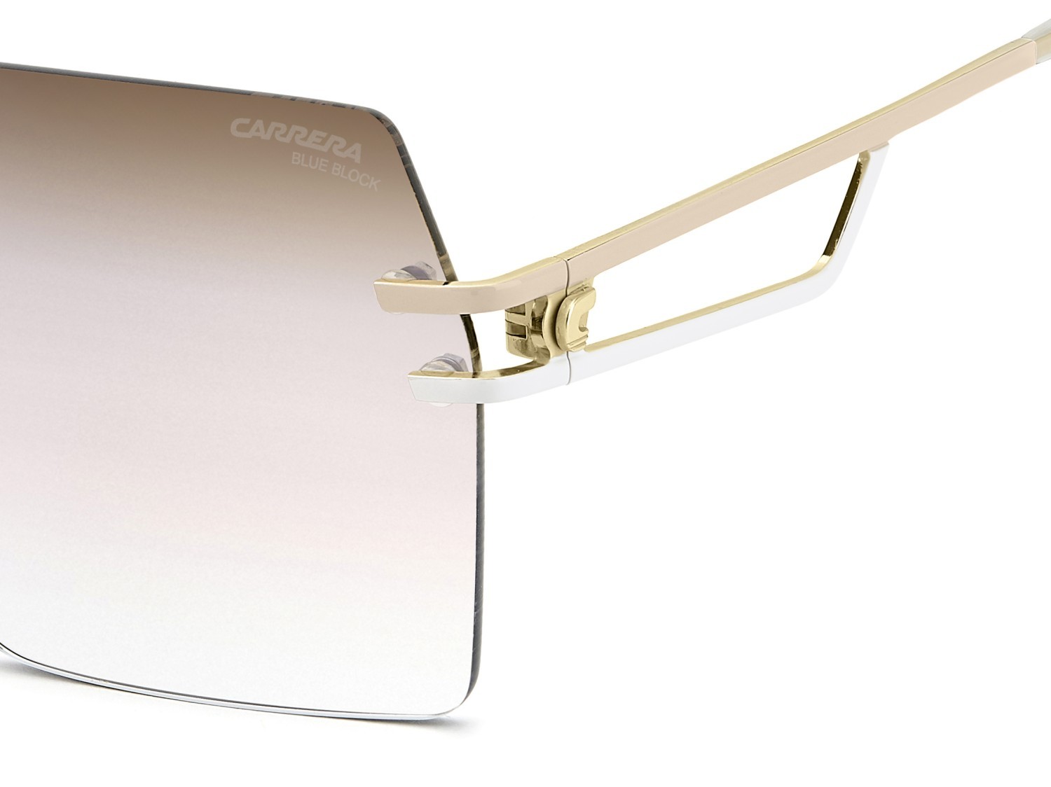 Sonnenbrillen Carrera Ca 3102/S 209041 84E M4 farbe gold beige form rechteckig gläser brown shaded blue absorber