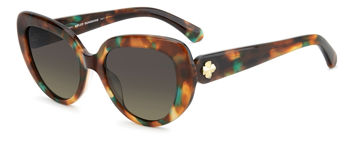 Sunglasses Kate Spade Ks Rana 2/S 209322 P6J LB color green turquoise havana shape rectangle lenses green shaded polarized