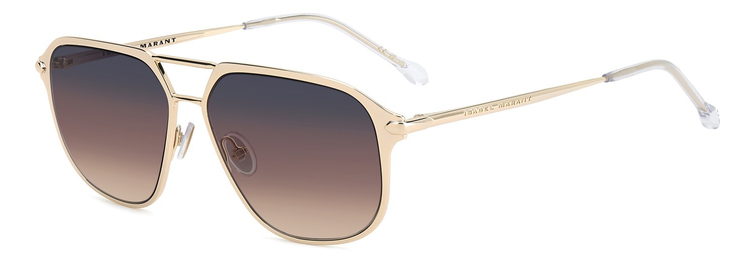 Sunglasses Isabel Marant Im 0268/S 209671 000 FF color rose gold shape aviator lenses grey fuchsia