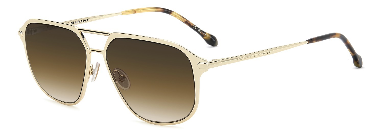 Sunglasses Isabel Marant Im 0268/S 209671 J5G N4 color gold shape aviator lenses brown shaded brick