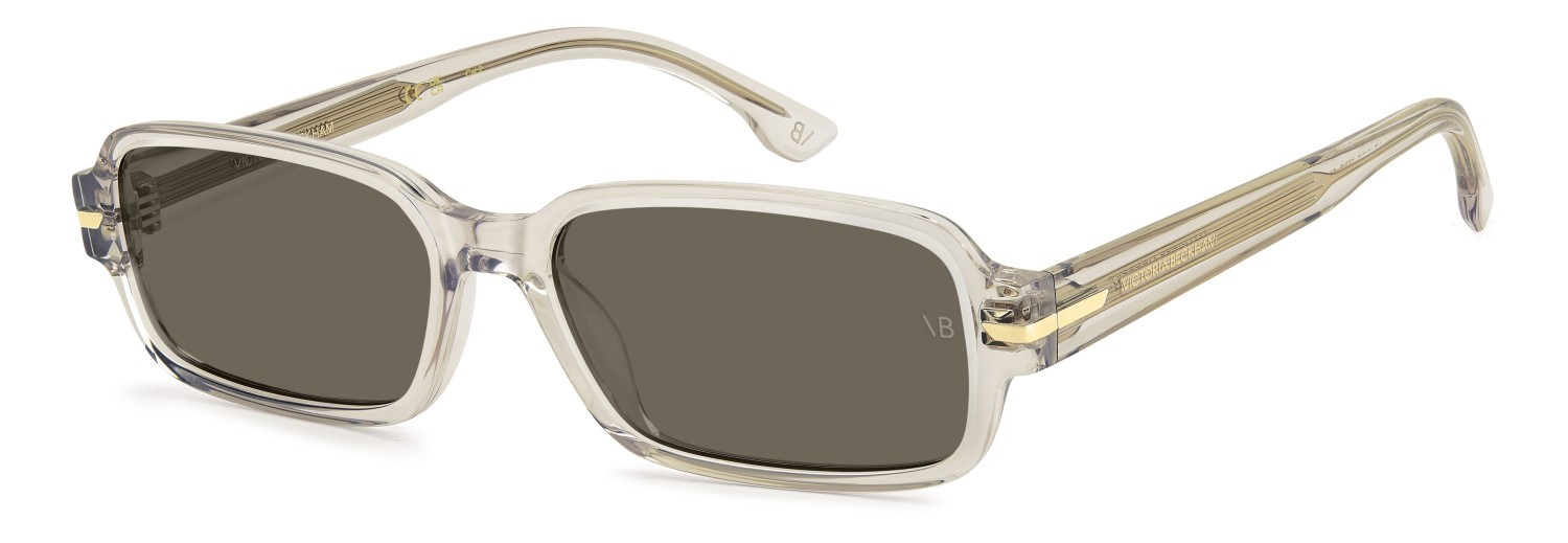 Sunglasses Victoria Beckham Vb 1012/S 209699 2T3 IR color crystal beige shape rectangle lenses grey