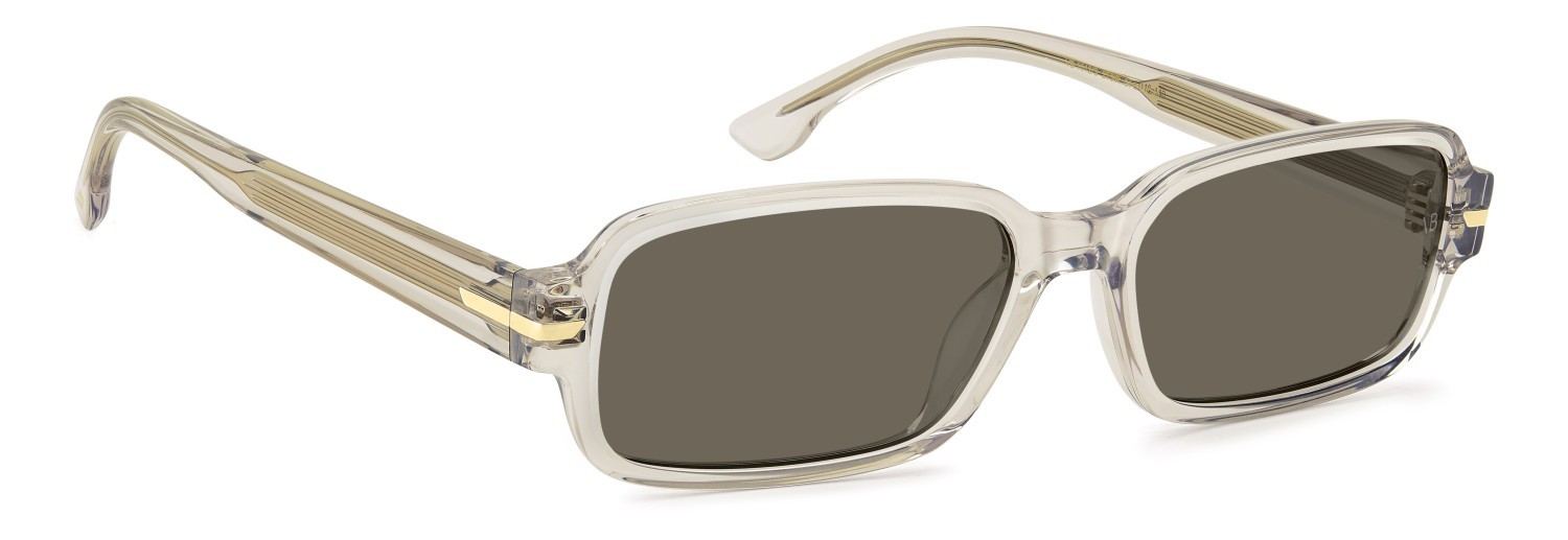 Sunglasses Victoria Beckham Vb 1012/S 209699 2T3 IR color crystal beige shape rectangle lenses grey
