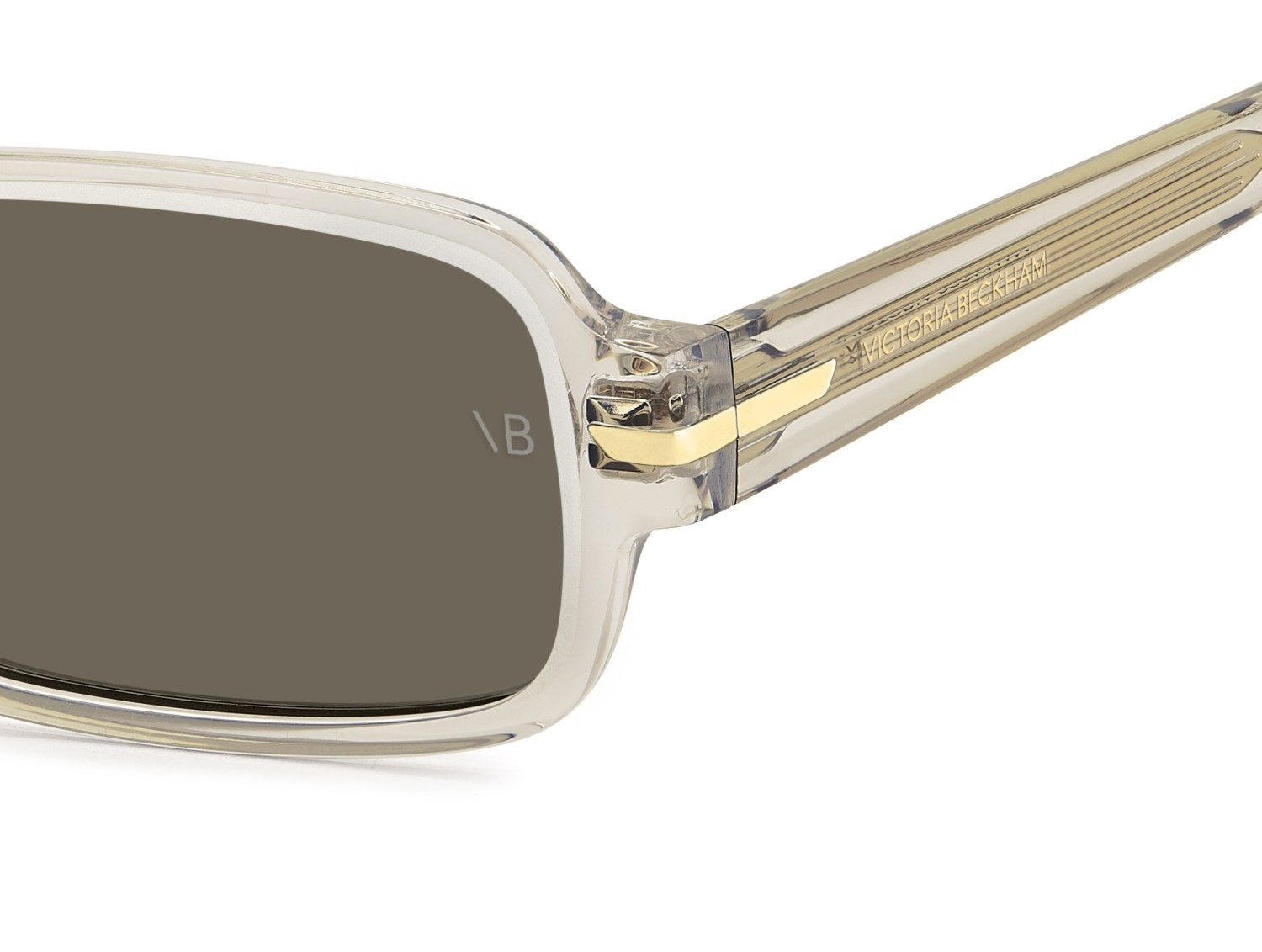 Sunglasses Victoria Beckham Vb 1012/S 209699 2T3 IR color crystal beige shape rectangle lenses grey