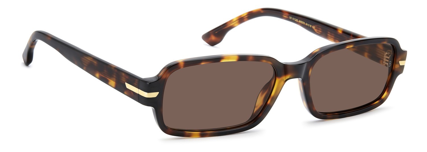 Sunglasses Victoria Beckham Vb 1012/S 209699 WR9 70 color brown havana shape rectangle lenses brown