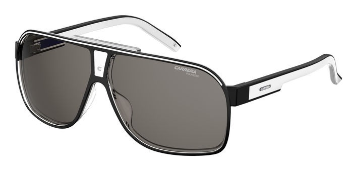 Occhiali da sole Carrera GRAND PRIX 2 240265 (7C5 M9) colore black crystal forma rettangolare lenti grey polarized