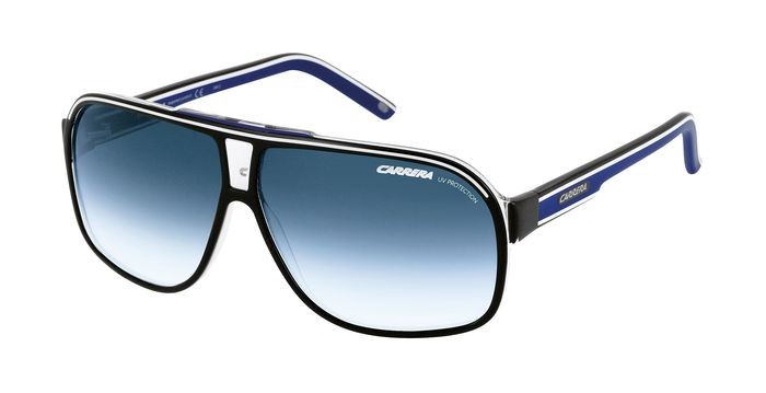 Sonnenbrillen Carrera GRAND PRIX 2 240265 (T5C 08) farbe bkcrystal bkwhtblue form rechteckig gläser dk blue shaded