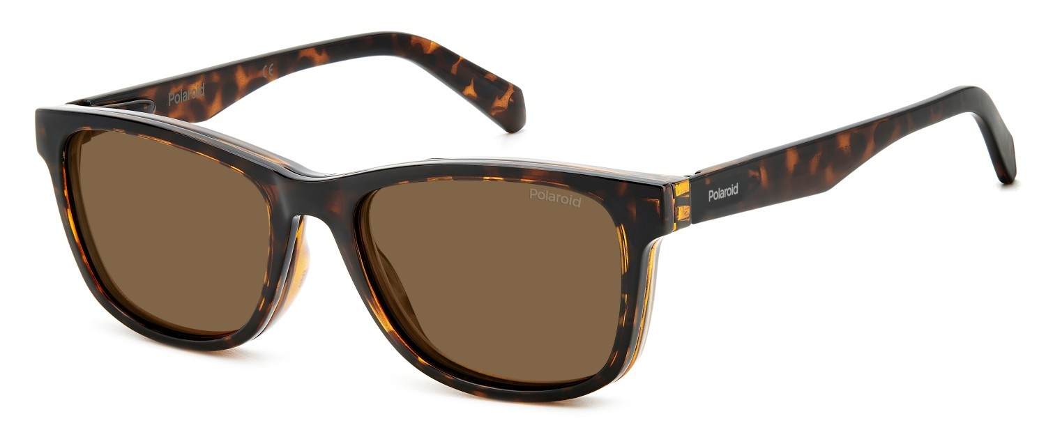 Reading glasses Polaroid Pld 0030/R 310272 086 color havana shape rectangle lenses copper polarized