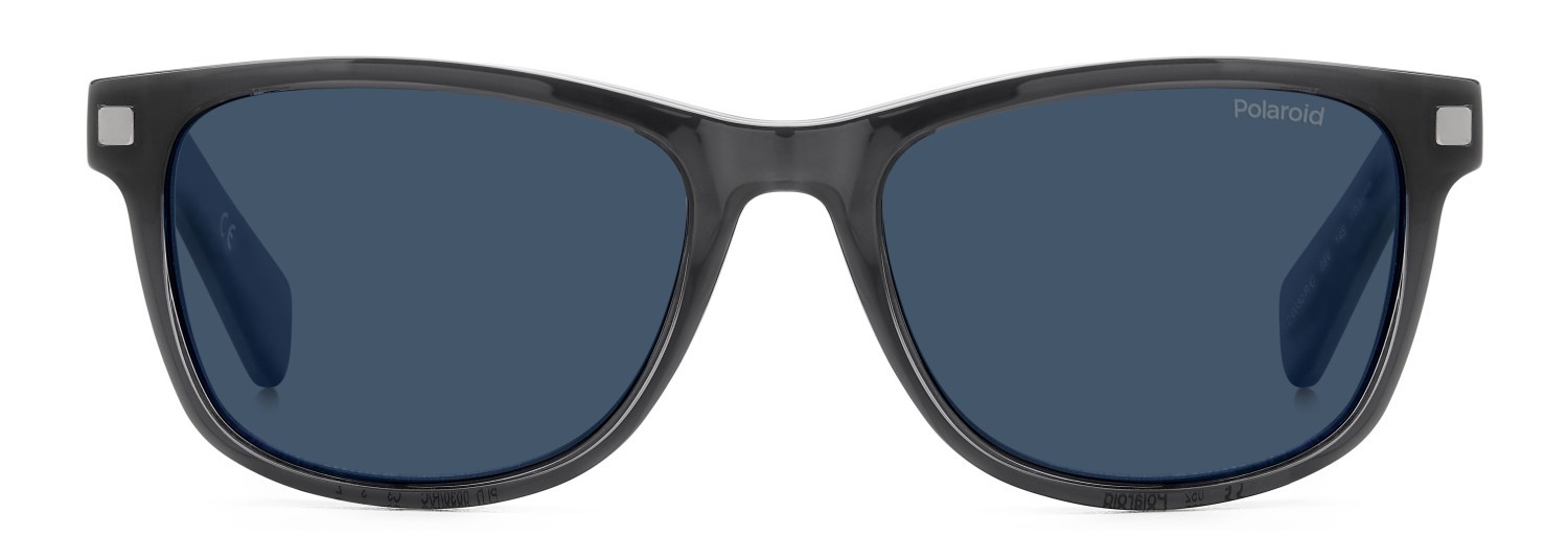 Reading glasses Polaroid Pld 0030/R 310272 09V color grey blue shape rectangle lenses blue polarized