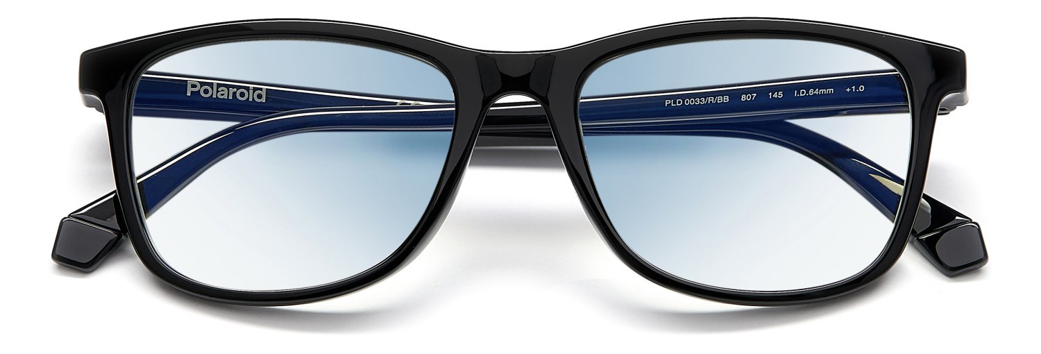 Reading glasses Polaroid Pld 0033/R 310284 807 color black shape rectangle lenses blue absorber